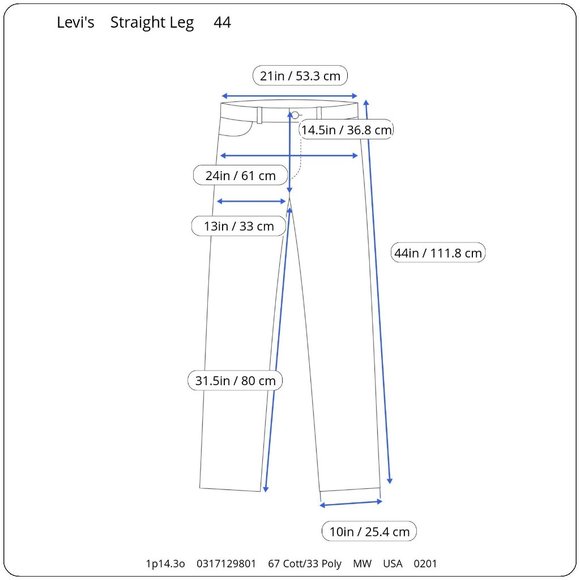 NWT Levi's Vintage Y2K Dark Wash Straight Leg J-Curve Design Jeans 44 31 - Picture 10 of 10